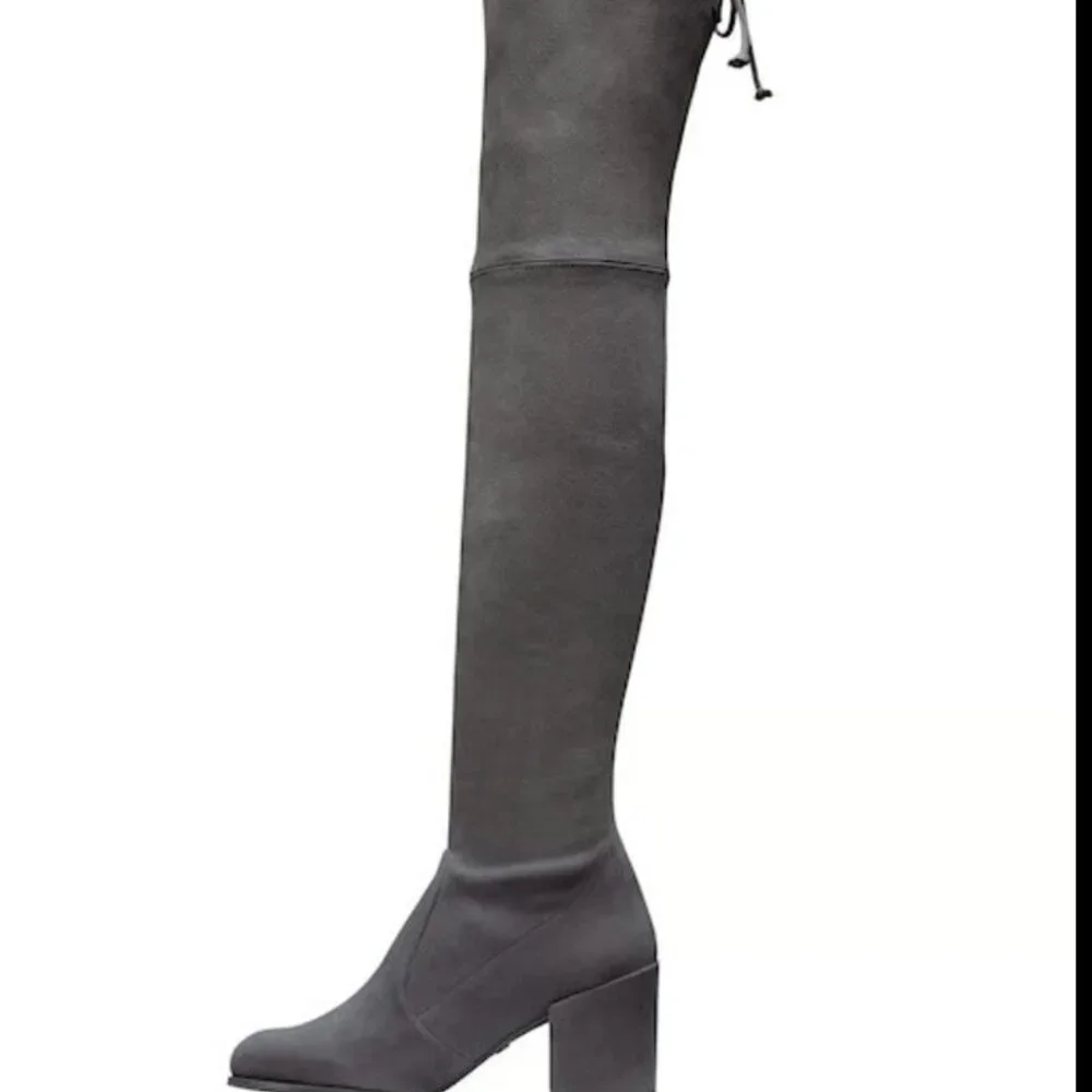 Stuart Weitzman Tieland Slate Over-the-Knee Boots Size 8.5